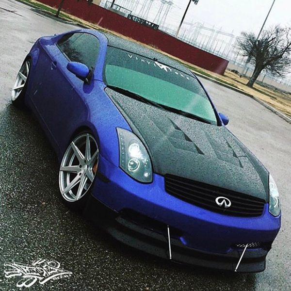 Nissan G Wrapped In Gloss Cosmic Blue Vinyl