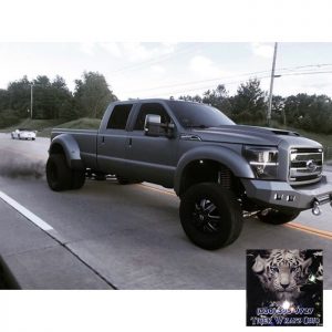 Ford f450 wrapped in Avery SW Matte Gunmetal Metallic vinyl