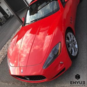 Maserati wrapped in Avery SW Gloss Red vinyl