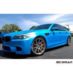 BMW wrapped in Avery SW Bahama Blue Pearl vinyl