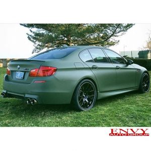 BMW wrapped in 3M 1080 Matte Military Green vinyl