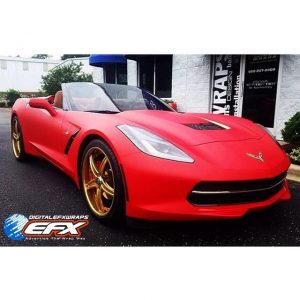 Chevrolet wrapped in Arlon UPP Matte F1 Racing Red vinyl