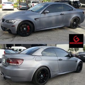 BMW wrapped in 3M 1080-BR201 Brushed Steel