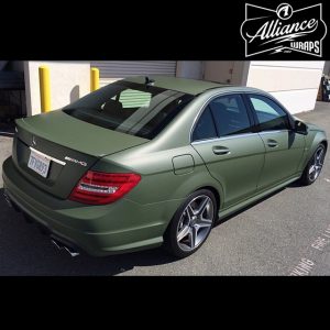 Mercedes Benz wrapped in 3M 1080-M26 Matte Military Green