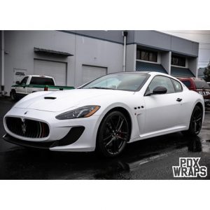 Maserati wrapped in 1080 Matte White vinyl