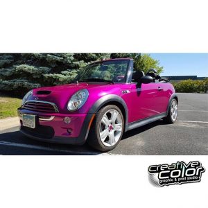 Mini wrapped in 3M 1080-G348 Fierce Fuchsia