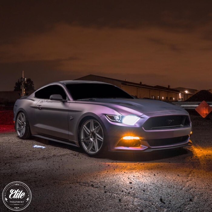 Ford Mustang wrapped in Orafol Shift Effect Matte Amethyst shade ...