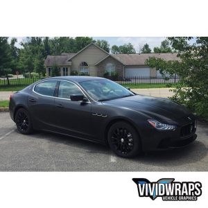 Maserati Ghibli wrapped in Avery SW900-197 Satin Black