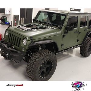 Jeep wrapped in 1080 Matte Military Green vinyl