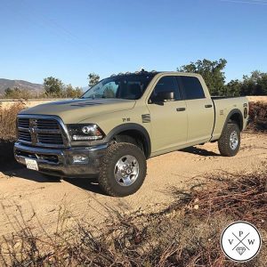 Ram truck wrapped in Avery SW Satin Khaki Green vinyl