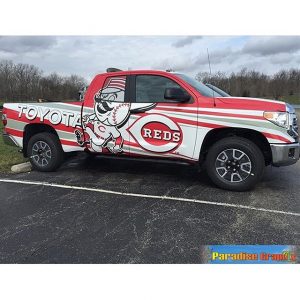 Toyota wrapped in custom printed 3M IJ 180Cv3 vinyl