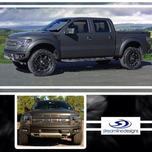 Ford Raptor wrapped in 1080 Matte Black