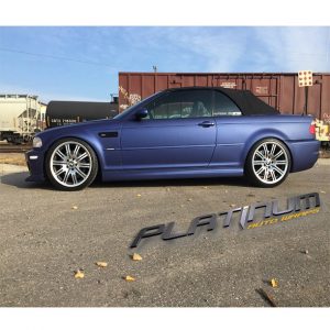 BMW wrapped in Avery SW900-623M Matte Night Blue Metallic