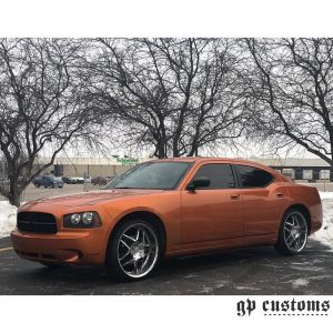 Dodge wrapped in 1080 Gloss Liquid Copper vinyl