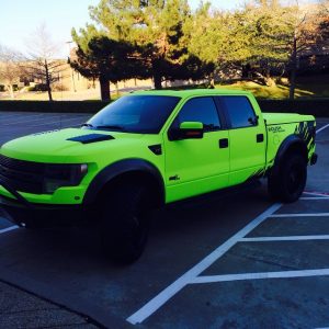 Ford wrapped in Hi-Liter fluorescent yellow