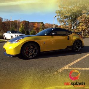 Nissan wrapped in 1080 Lemon Sting vinyl