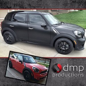 MINI wrapped in 970RA Matte Black vinyl