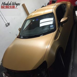 Subaru wrapped in 3M 1080-BR241 Brushed Gold