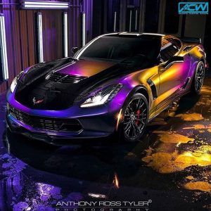 Chevrolet wrapped in ColorFlip Gloss Deep Space Blue/Bronze/Purple shade shifting vinyl