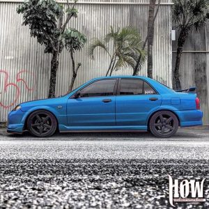 Mazda wrapped in 3M 1080-G47 Gloss Intense Blue