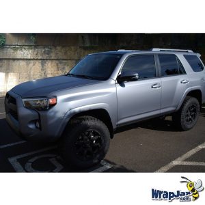 Toyota 4-Runner wrapped in Matte Silver vinyl