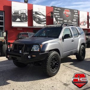 Nissan Xterra wrapped in Brushed Steel vinyl