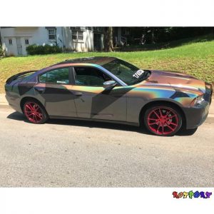 Dodge Charger wrapped in ColorFlip Psychedelic shade shifting vinyl