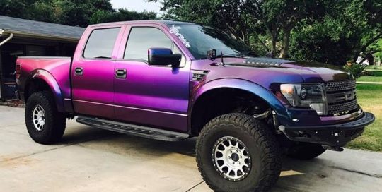purple ford trucks
