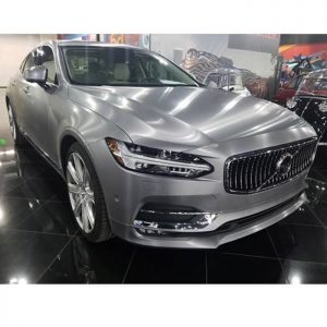 Volvo S90 wrapped in Avery SW Brushed Aluminum vinyl