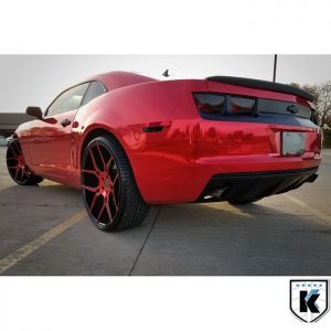 Chevrolet Camaro wrapped in Avery SW Red Chrome vinyl