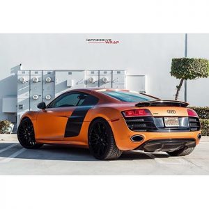 Audi R8 wrapped in Satin Canyon Copper vinyl