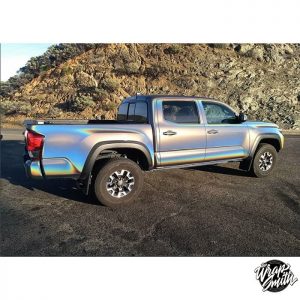 Toyota Tacoma wrapped in ColorFlip Gloss Psychedelic shade shifting vinyl