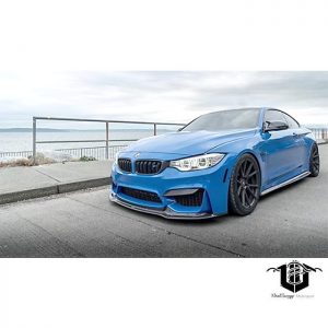 BMW-M4 wrapped in Avery SW Gloss Light Blue vinyl