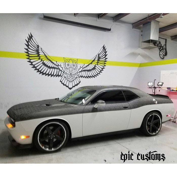 Dodge Challenger Matte Black Wrap