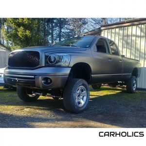 Dodge Ram wrapped in Satin Dark Gray vinyl