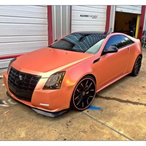 Cadillac CTS wrapped in Arlon UPP Satin Copper Chrome vinyl