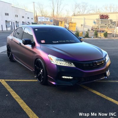 Honda Accord wrapped in Avery ColorFlow Satin Rushing Riptide Cyan ...