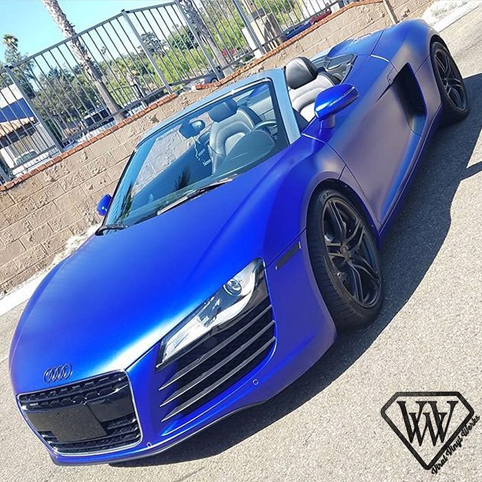 Audi R8 - Blue Satin wrap