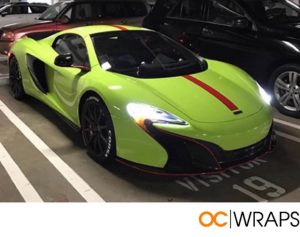 Mclaren 650-S wrapped in Avery SW Gloss Lime Green vinyl