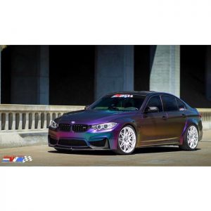 BMW M-3 wrapped in Avery's new ColorFlow Lightening Ridge Green/Purple shade shifting vinyl