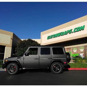 Mercedes Benz Gwagon wrapped in Matte Black vinyl