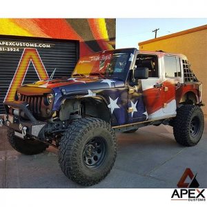 Jeep Wrangler wrapped in custom printed 3M IJ 180Cv3 vinyl