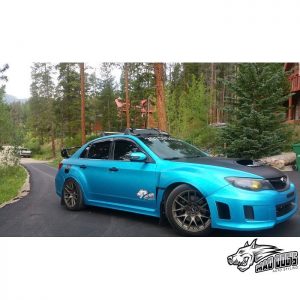 Subaru WRX wrapped in Satin Ocean Shimmer vinyl