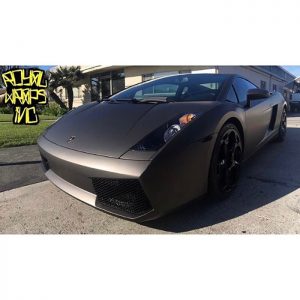 Lamborghini Gallardo wrapped in Matte Charcoal Metallic vinyl