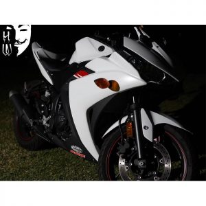 Yamaha Motorcycle wrapped in Avery SW Satin White vinyl