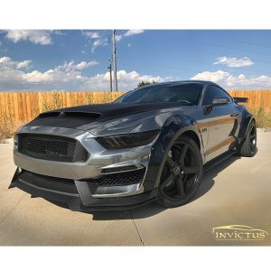 Ford Mustang-GT wrapped in Avery SW Black Chrome vinyl