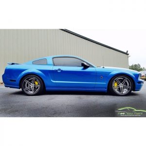 Ford Mustang Wrapped in Avery SW900 Gloss Bright Blue Metallic Vinyl