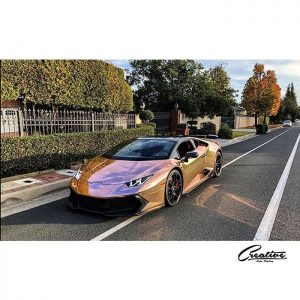 Lamborghini Huracan Wrapped in Avery SW Rose Gold Vinyl