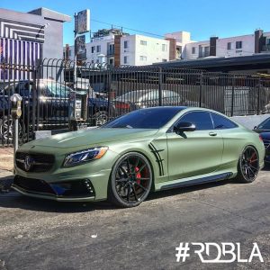 Mercedes-Benz E63 Wrapped iin 3M 1080 Matte Military Green Vinyl