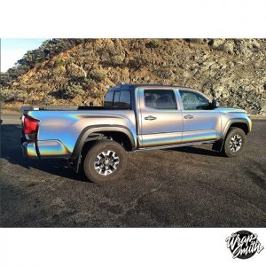 Toyota Tacoma wrapped in 3M ColorFlip Gloss Psychedelic shade shifting vinyl